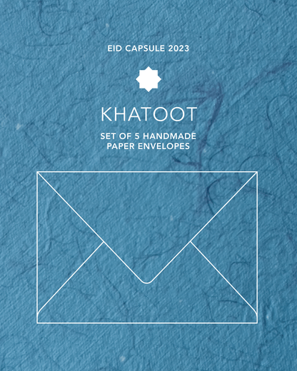 KHATOOT - Set of 5 Handmade paper Envelopes