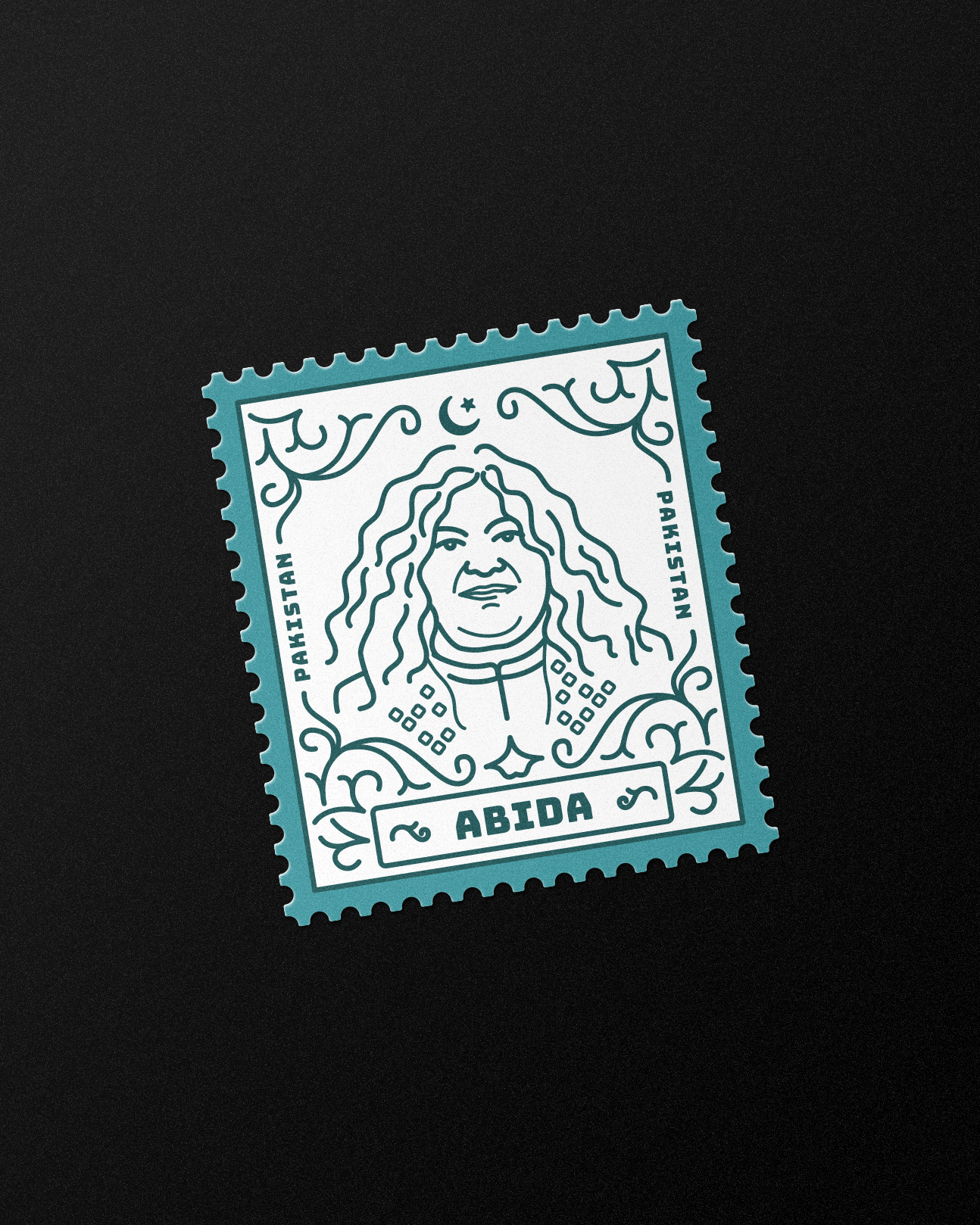 Abida Stamp Sticker